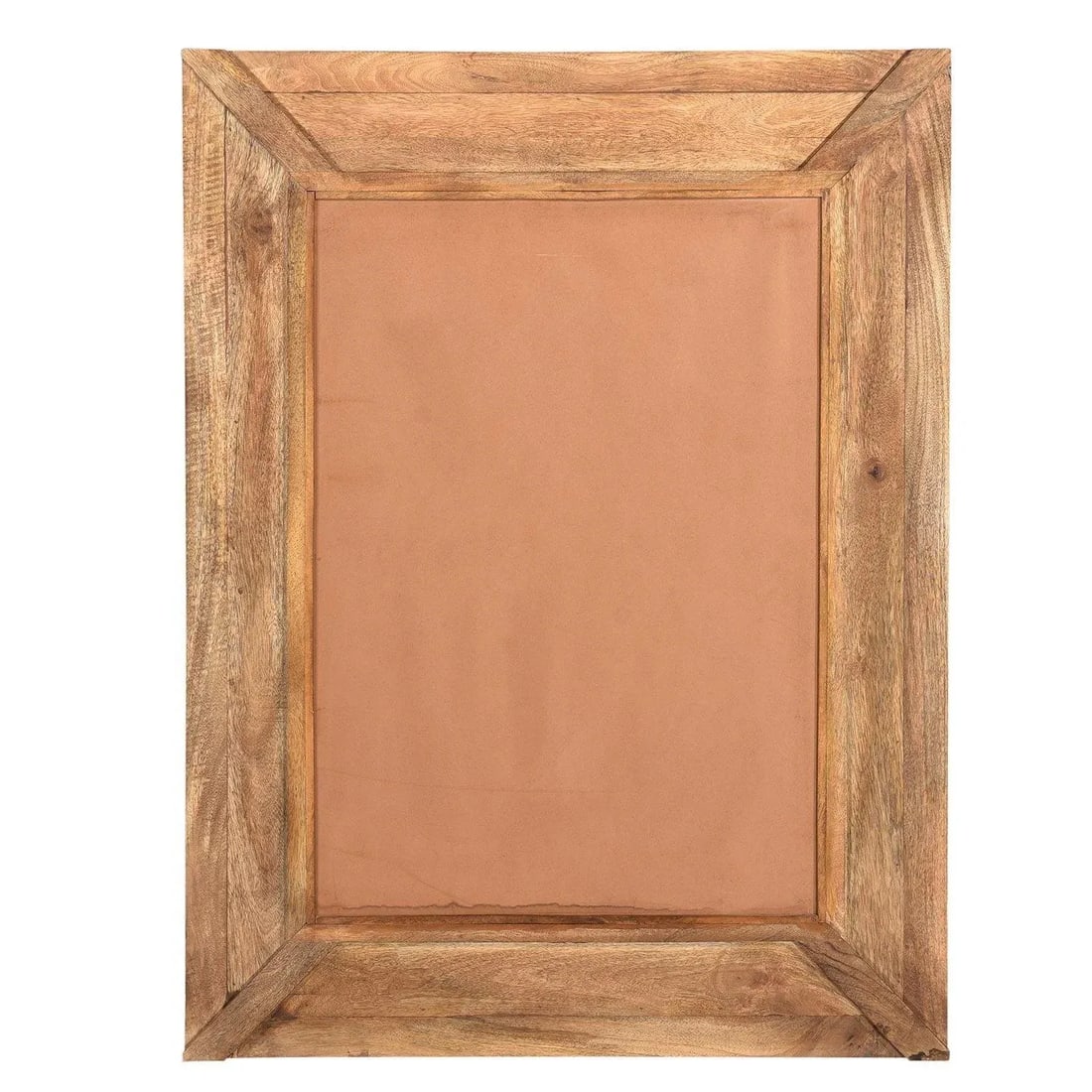 1980s Vintage Distressed Carved Solid Wood Vanity Mirror - 4