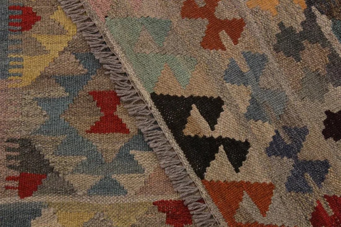 Shabby Chic Tribal Kilim Hand-Woven Wool Rug -5"²7"³ × 8"²4"³ - 7