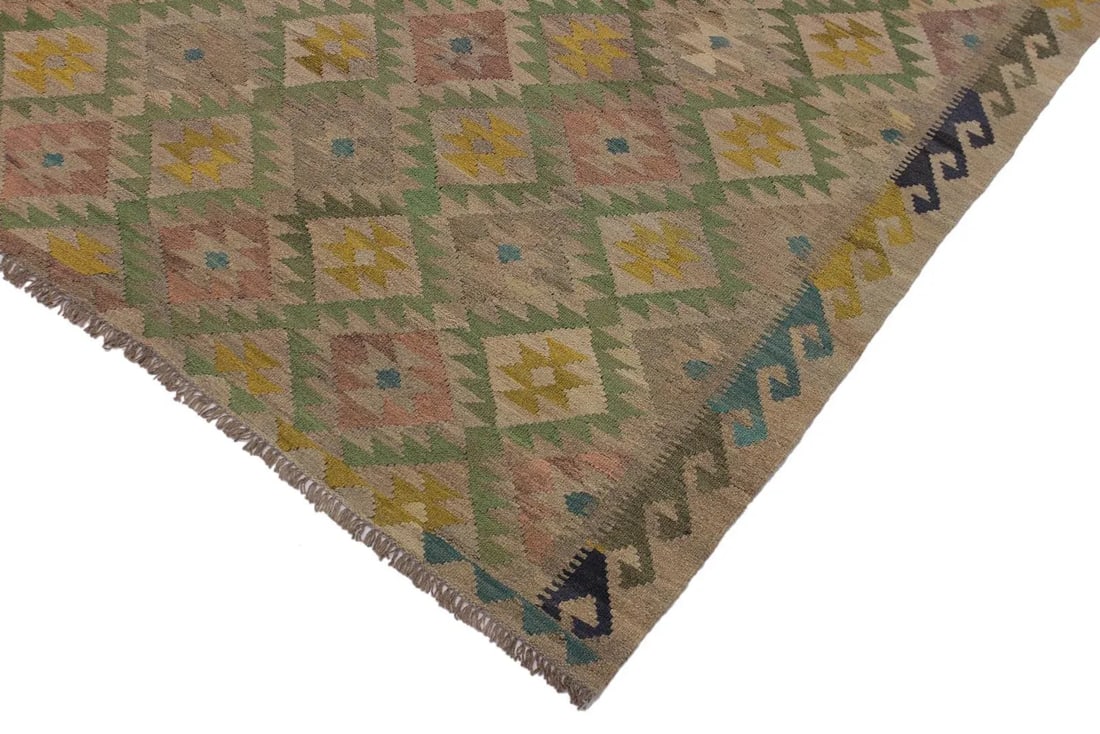 Boho Chic Kilim Hand-Woven Wool Rug -5"²6"³ × 7"²10"³ - 3