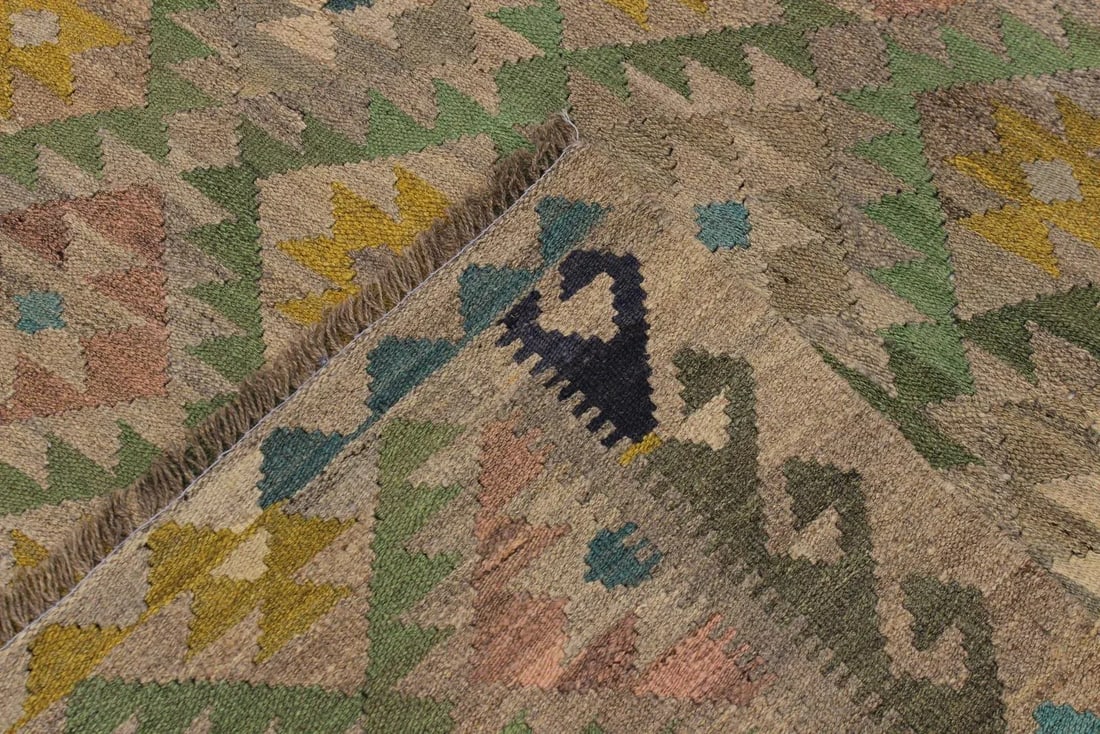 Boho Chic Kilim Hand-Woven Wool Rug -5"²6"³ × 7"²10"³ - 7