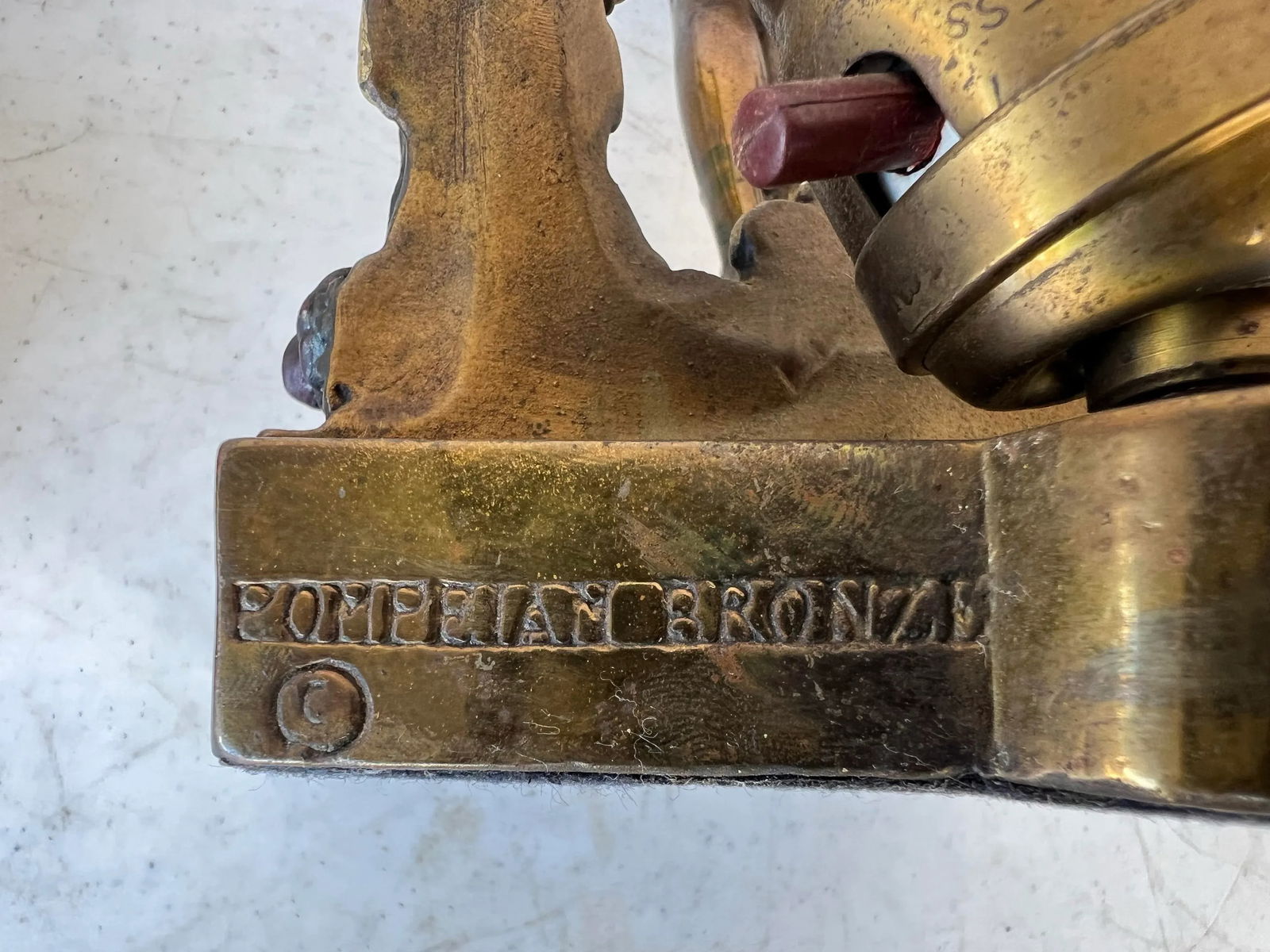 1930s Pompeian Bronze Ballerina Bookends and Light - 3 Piece Set - 5