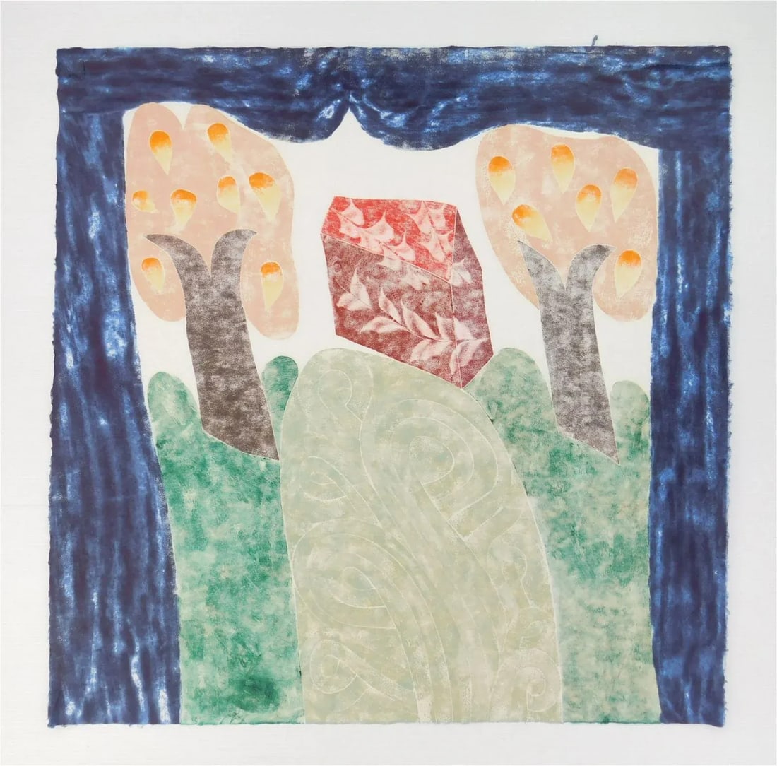 1990s Original Signed Carol Summers "Tomb of the Prophet" Woodcut, 62/100 - 6