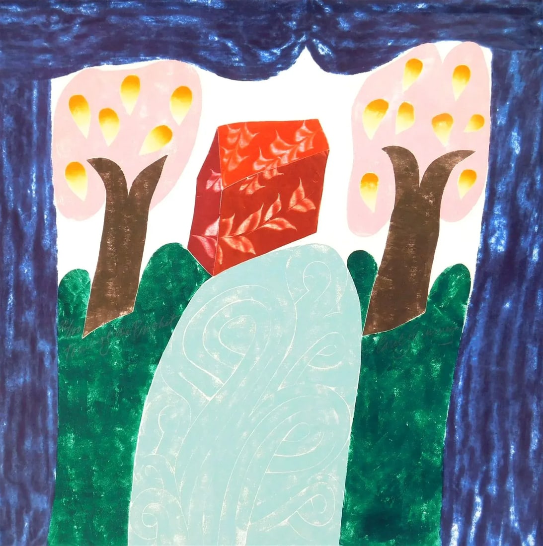 1990s Original Signed Carol Summers "Tomb of the Prophet" Woodcut, 62/100 - 7