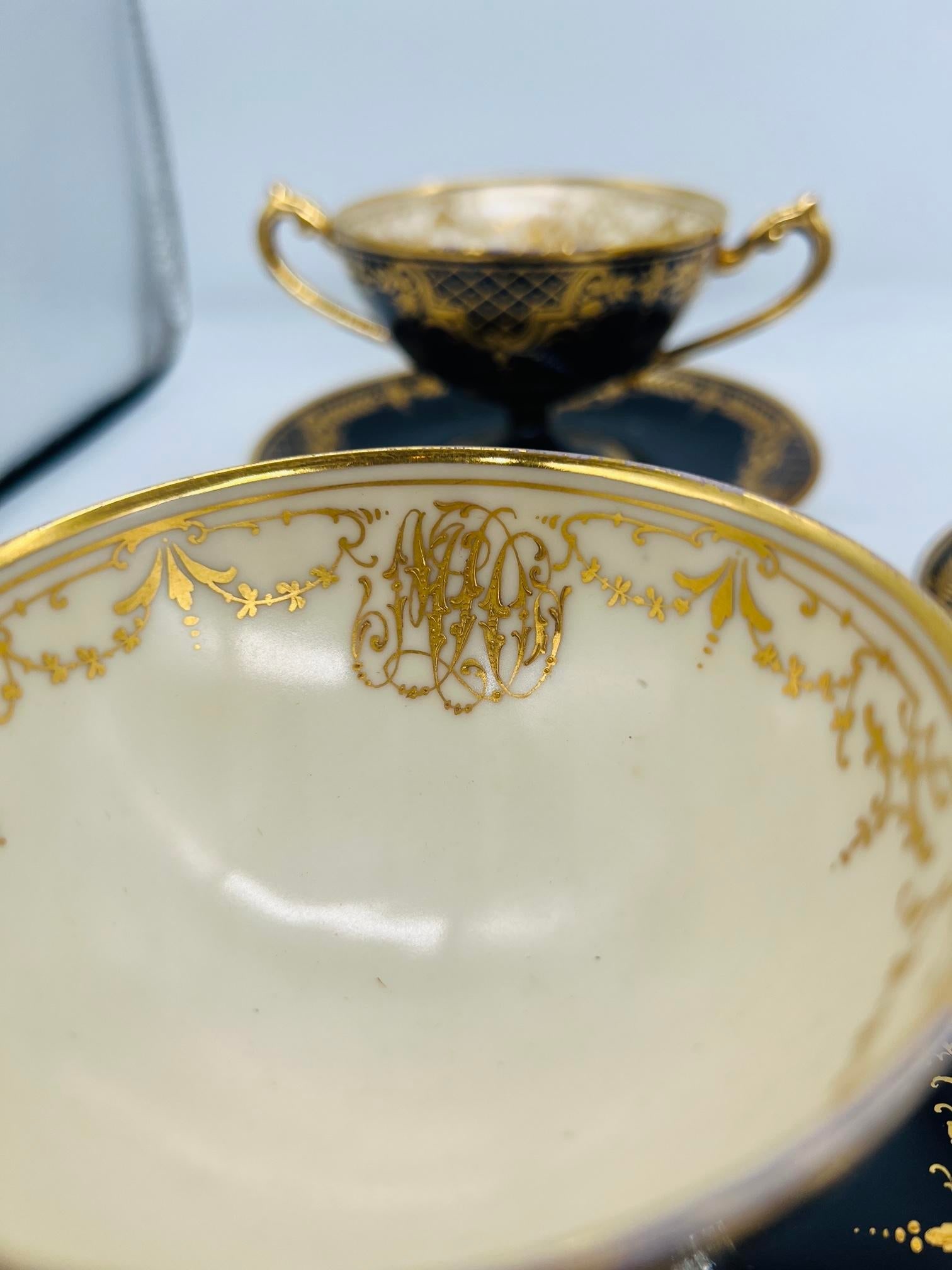 10 Pc., Ambrosius Lamm, Dresden Porcelain Tea Set C. 1910 - 6