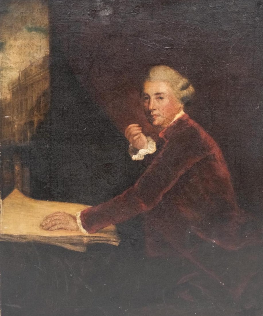 English Oil Painting on Canvas Sir Joshua Reynolds of William Chambers - 2