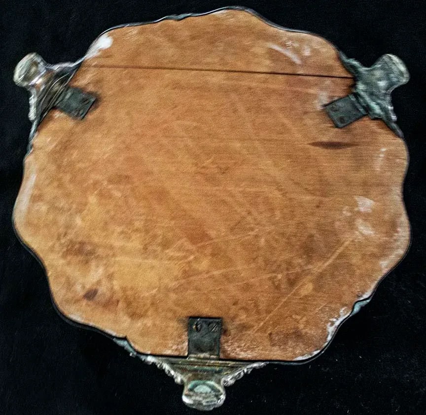Antique Silverplate Ornate Footed Plateau Vanity Tray - 4
