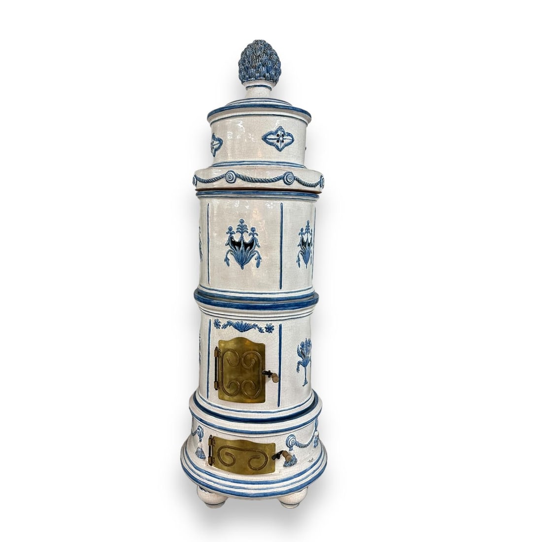 Italian Majolica Glazed Terra Cotta Stove - 3