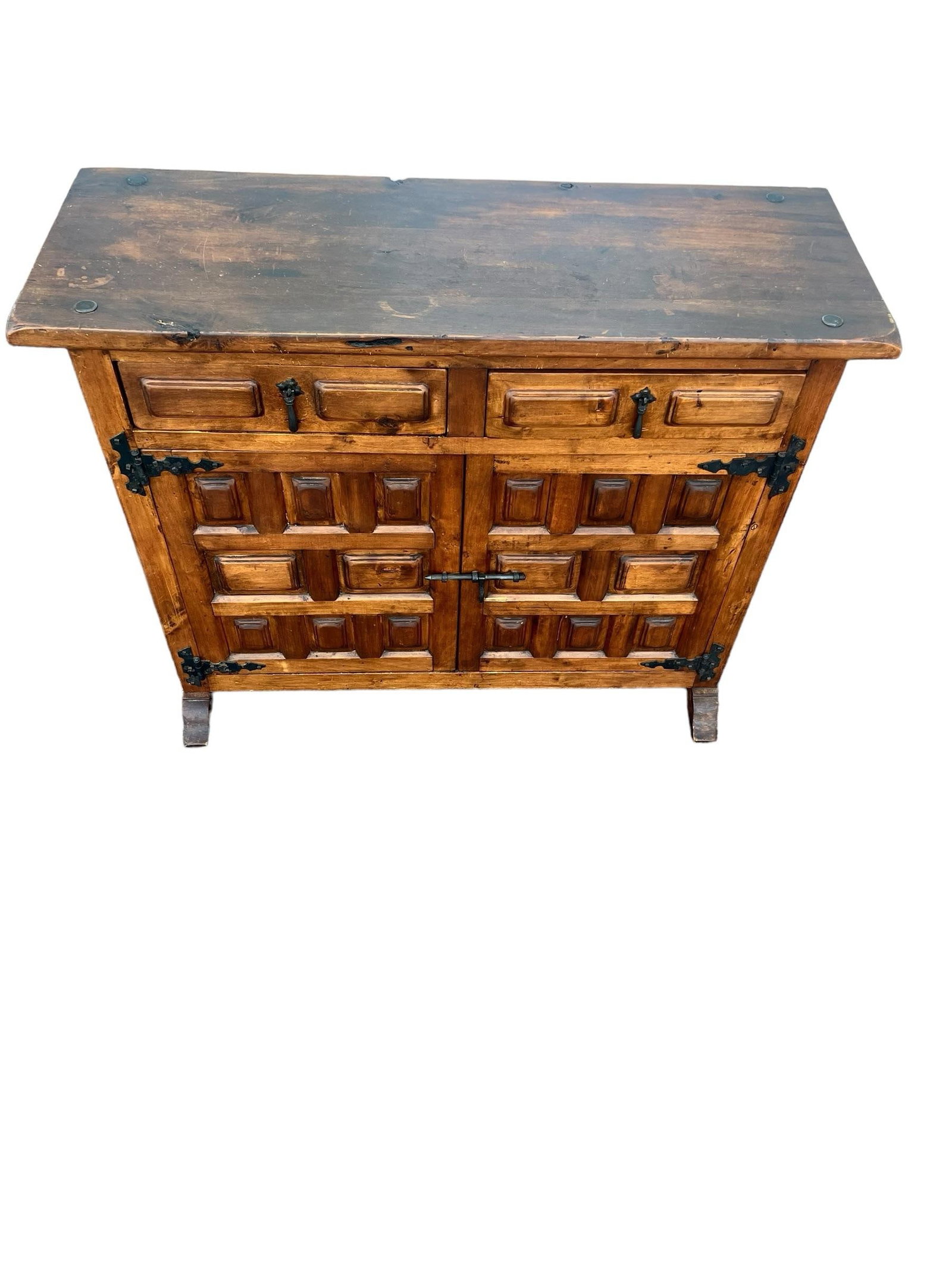 20th Century Baroque Style Carved Buffet With Two Drawers - 3