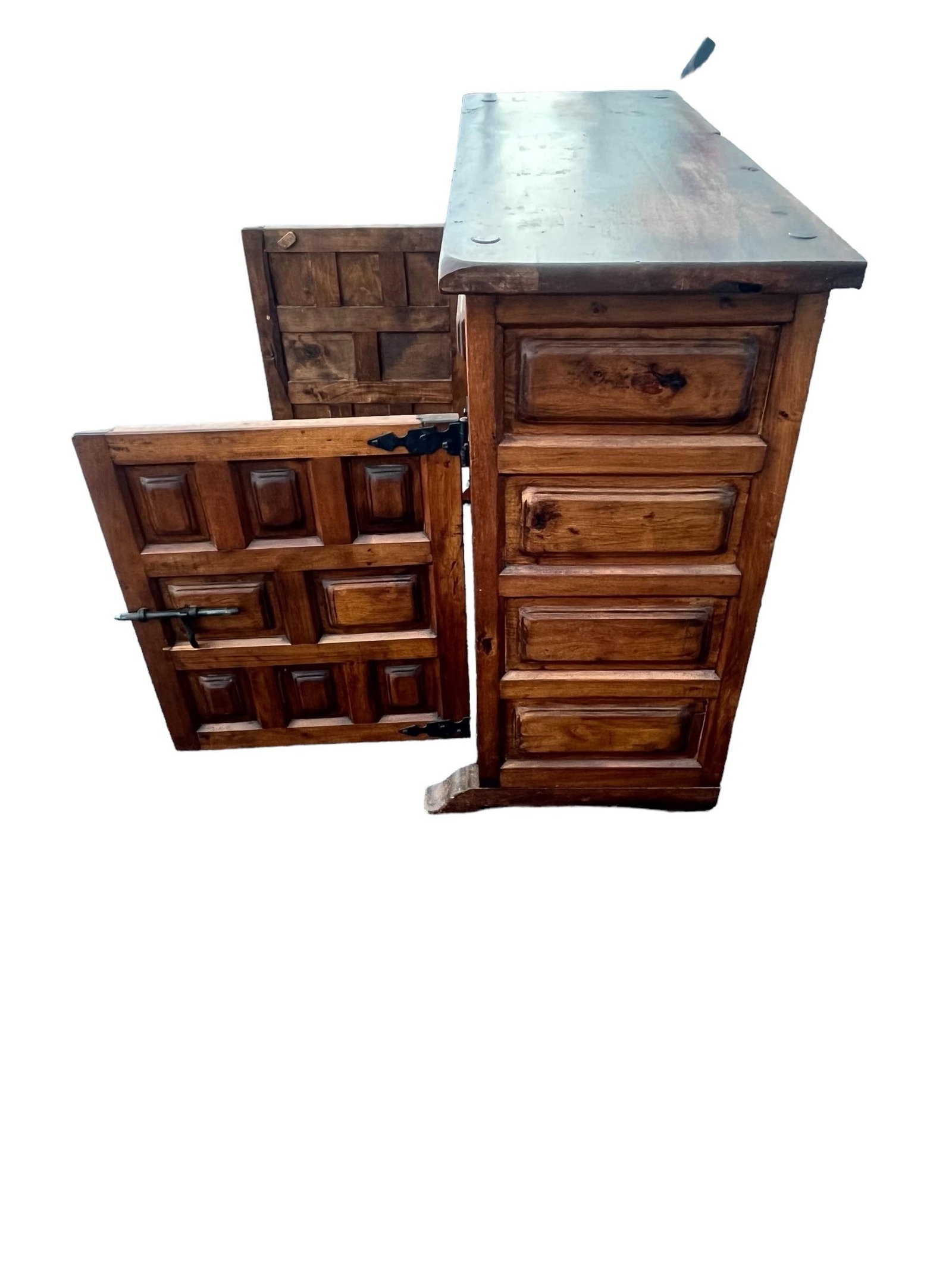 20th Century Baroque Style Carved Buffet With Two Drawers - 8