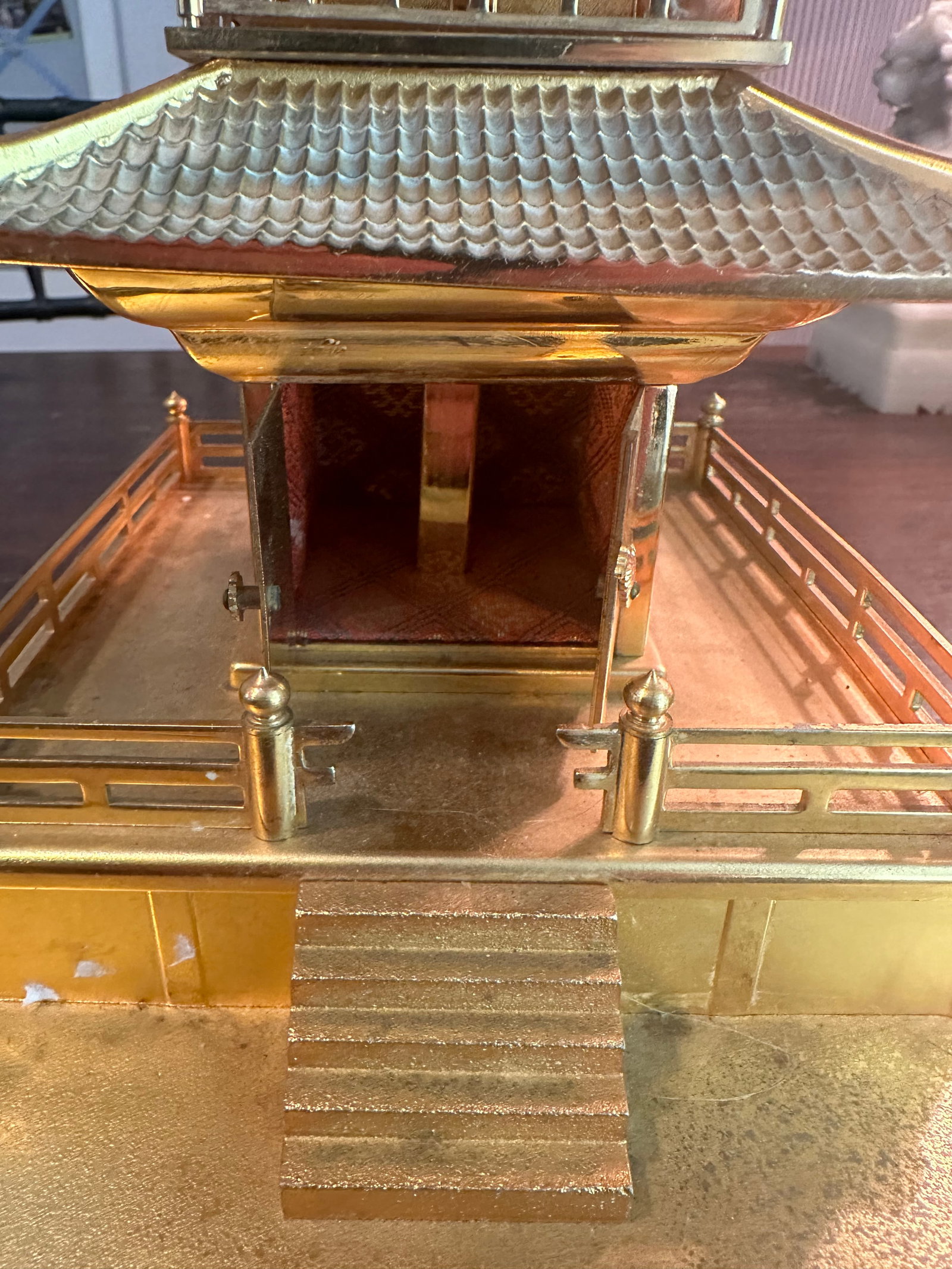 1980s Japanese Gold or Gilt Metal Pagoda - 3