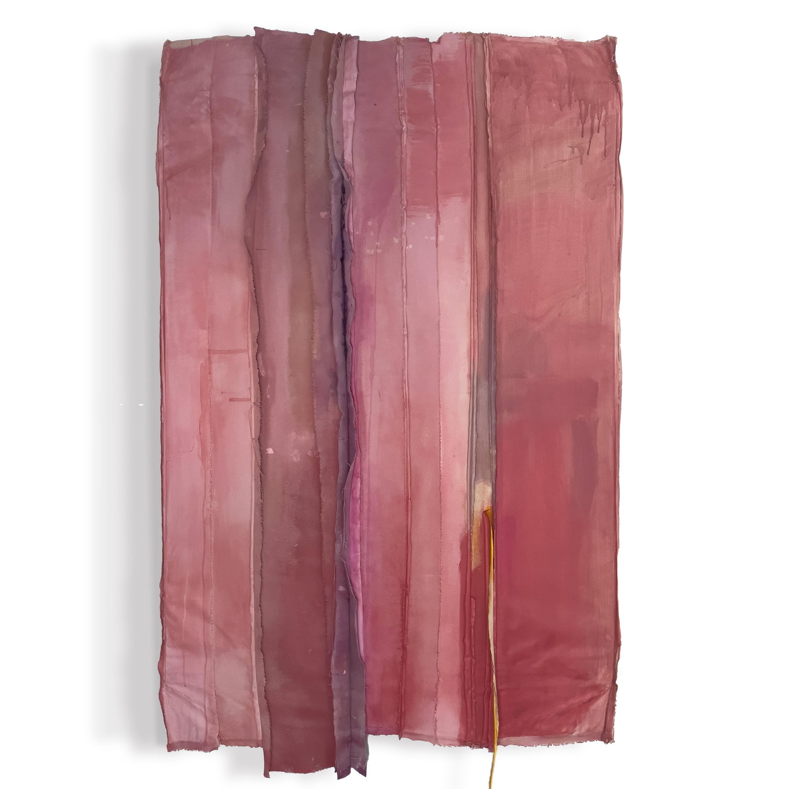 Good Morning Kiss Salvaged Materials Coral Colorfield Wall Sculpture - 2