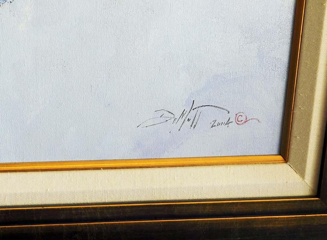 John Demott "Running Free" Giclee on Canvas Hand Signed Custom Framed Horses - 6