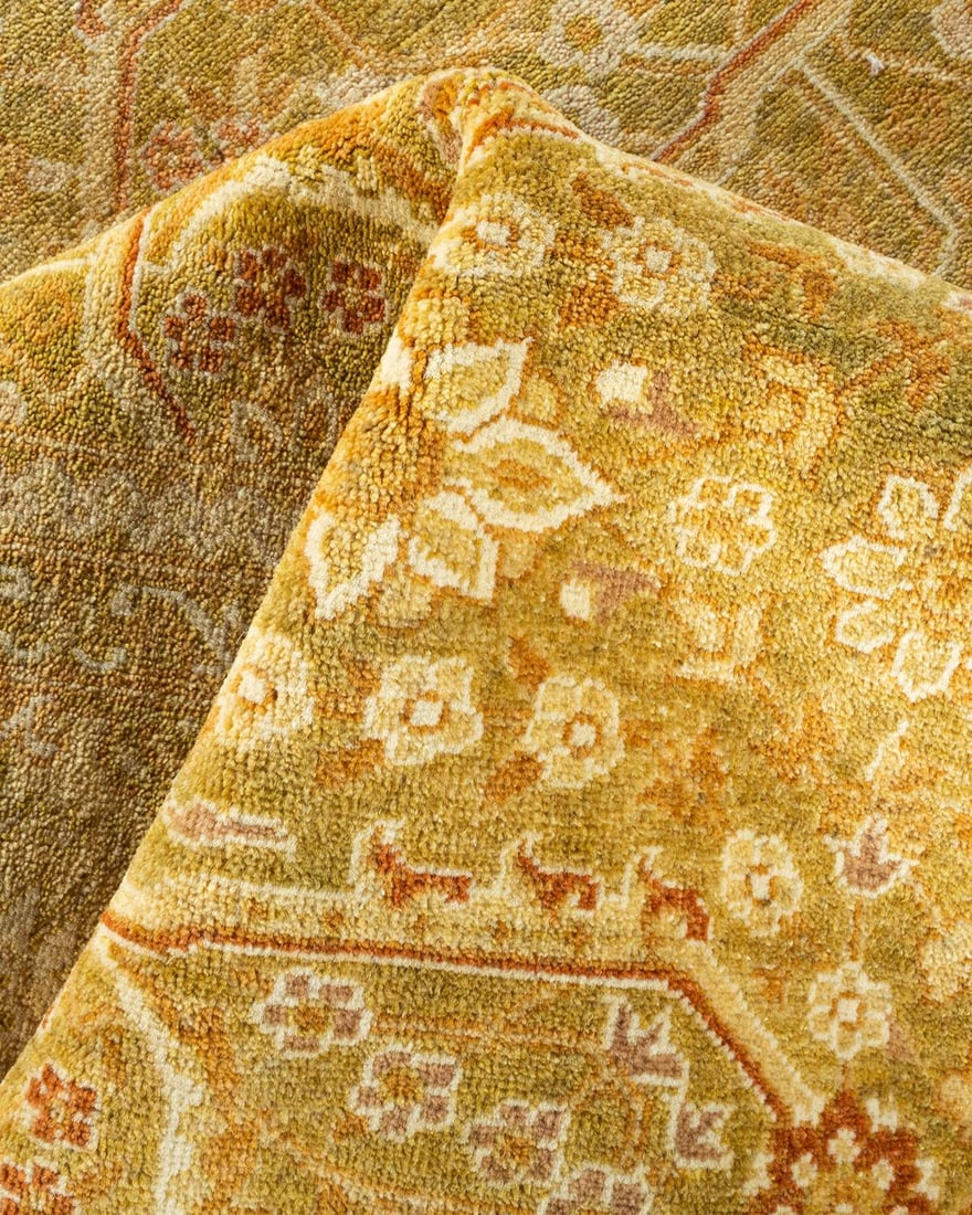 Mogul, One-of-a-Kind Hand-Knotted Area Rug - Green, 6' 2" x 8' 10" - 7