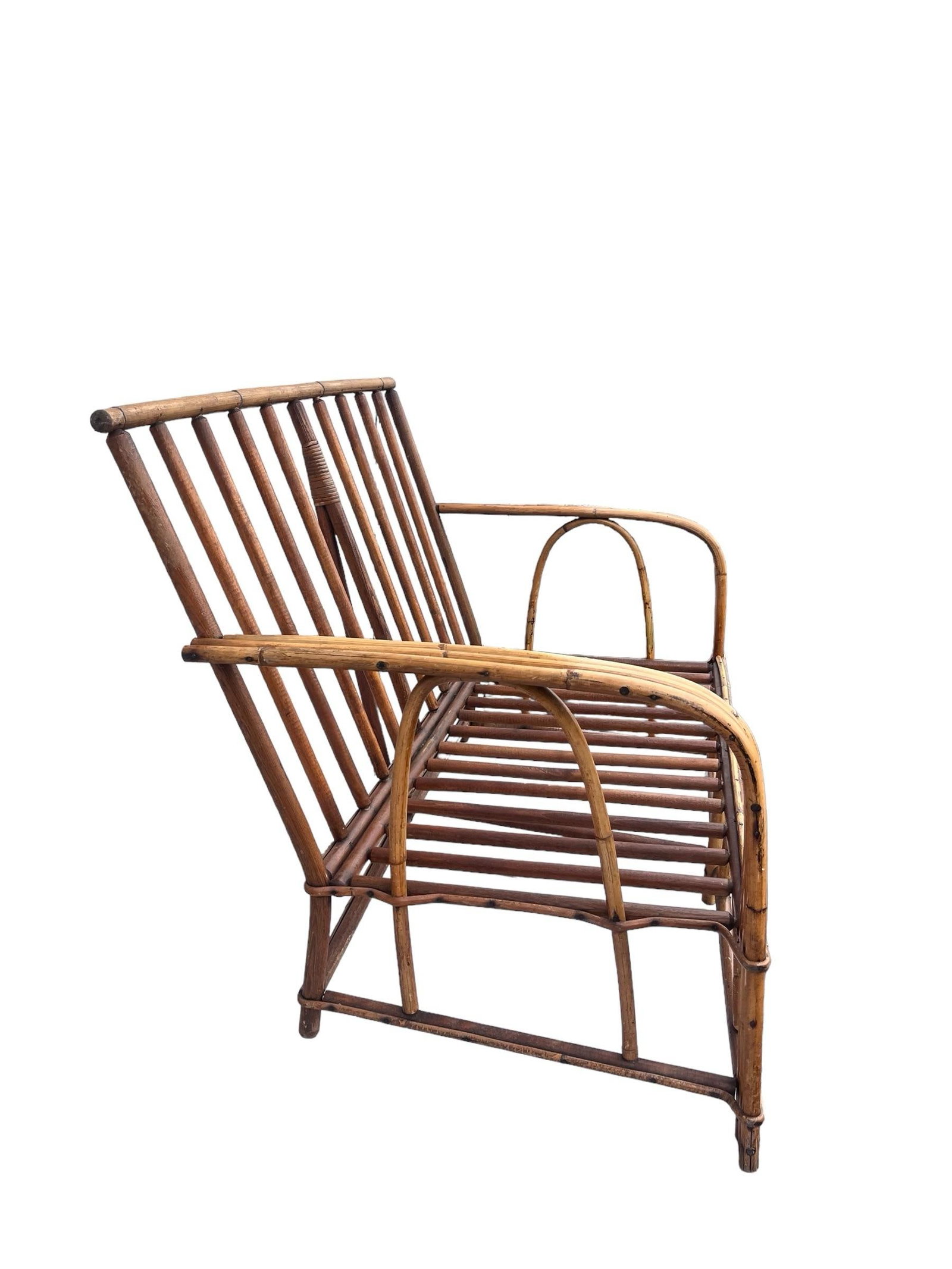 Vintage 1960's Bamboo Settee/ Loveseat - 5