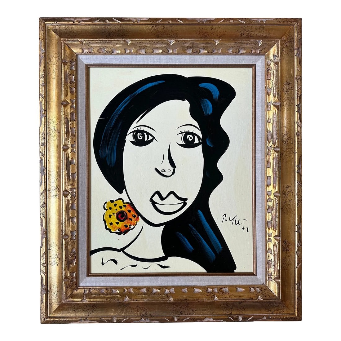 1972 Original Peter Keil Painting Framed: Peter Keil is a German artist that focuses primarily on abstract expressionism. Keil painted with some of the greats including Joan MirÃ³, Pablo Picasso and Andy Warhol, to name a few. This