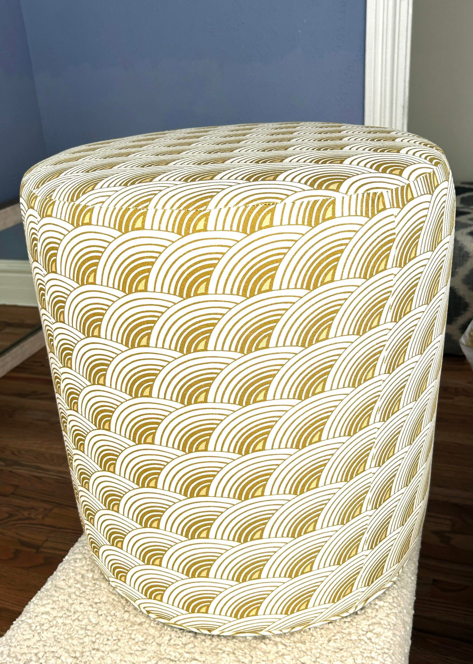 Lee Industries "Eclipse Sun" Custom Upholstered Drum Ottoman - 12