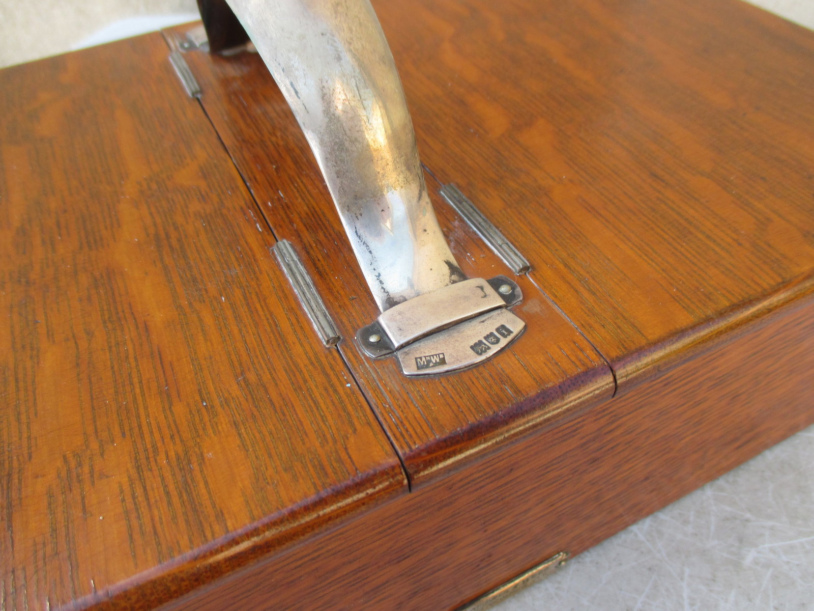 Cask Box by Mappin & Webb Sterling Silver and Oak Dated 1904 - 4