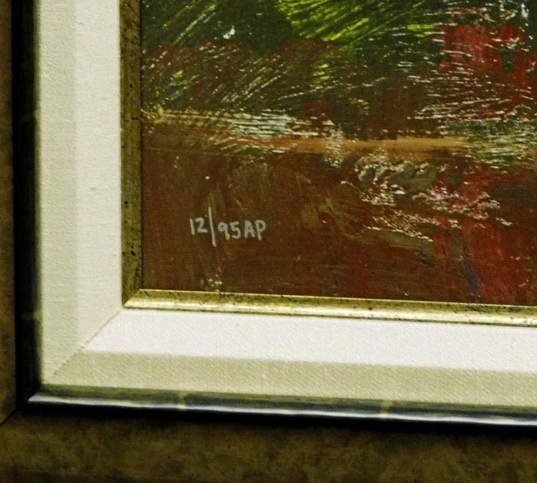 Pino "Mystical Light" Hand Signed & Embellished With Custom Frame - 2