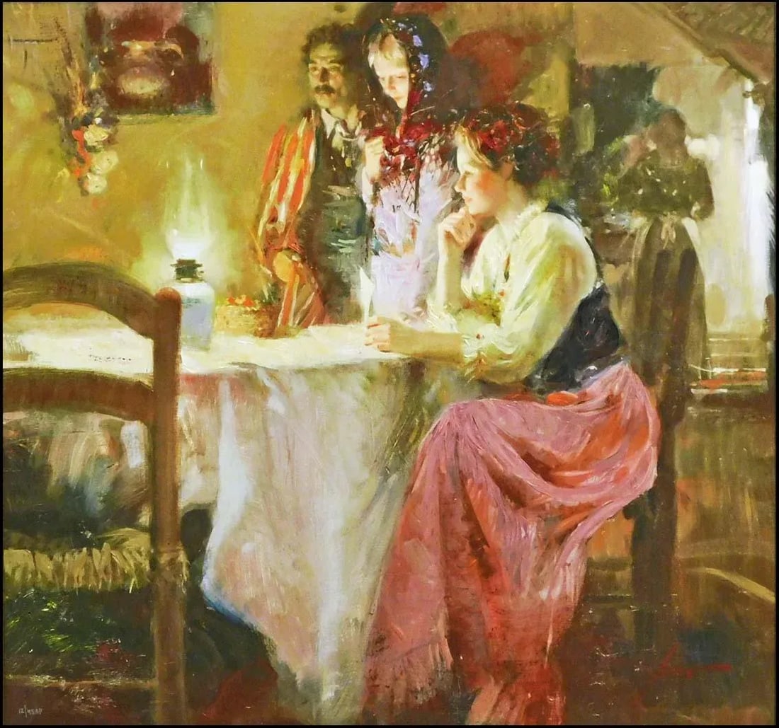 Pino "Mystical Light" Hand Signed & Embellished With Custom Frame - 5