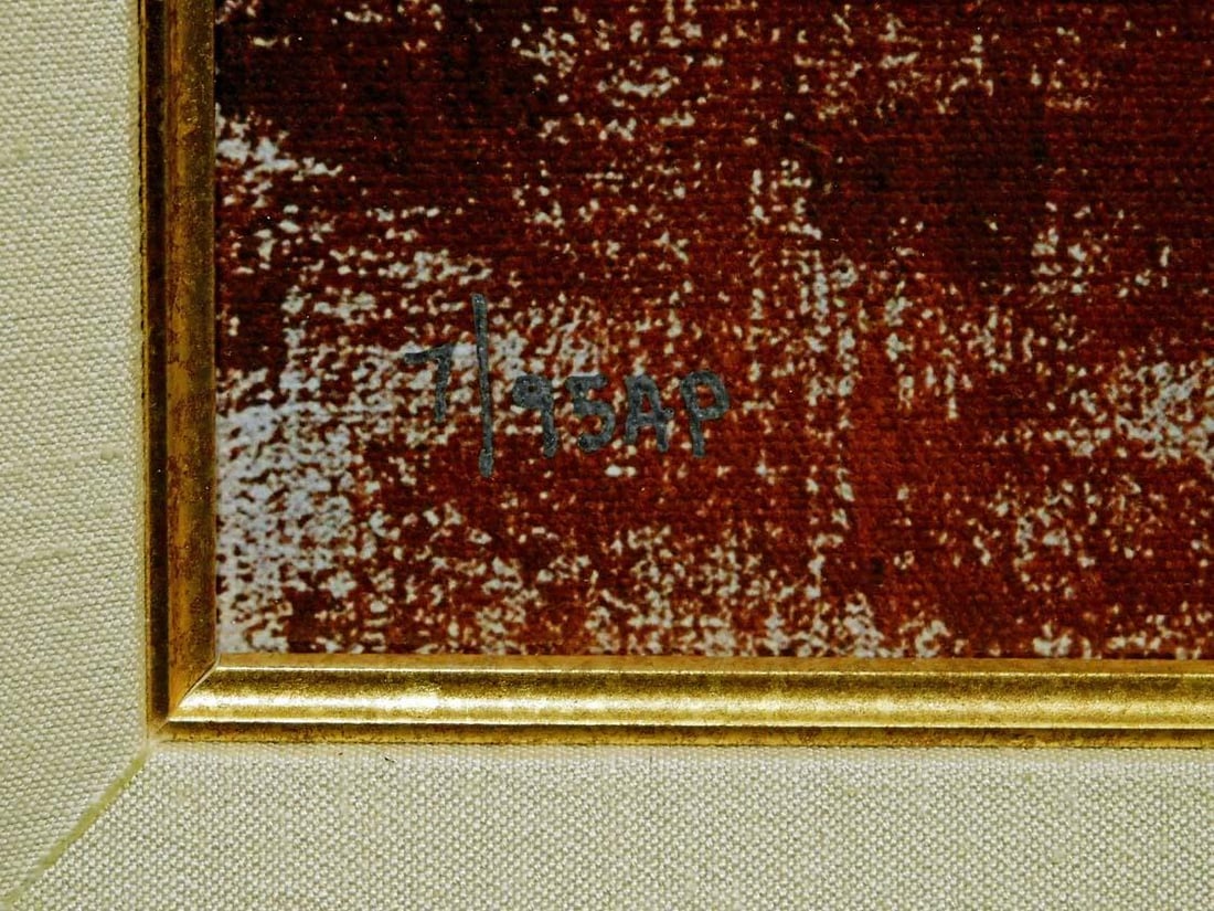 Pino "Sweet Repose" Framed Hand Signed & Embellished Giclee on Canvas - 5