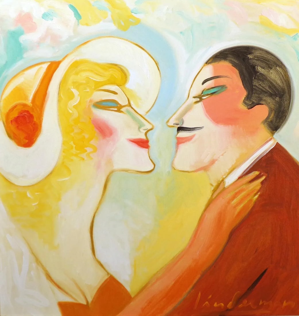 1980s Earl Linderman "Will You Be Mine?" Original Oil Painting on Canvas, Framed - 4