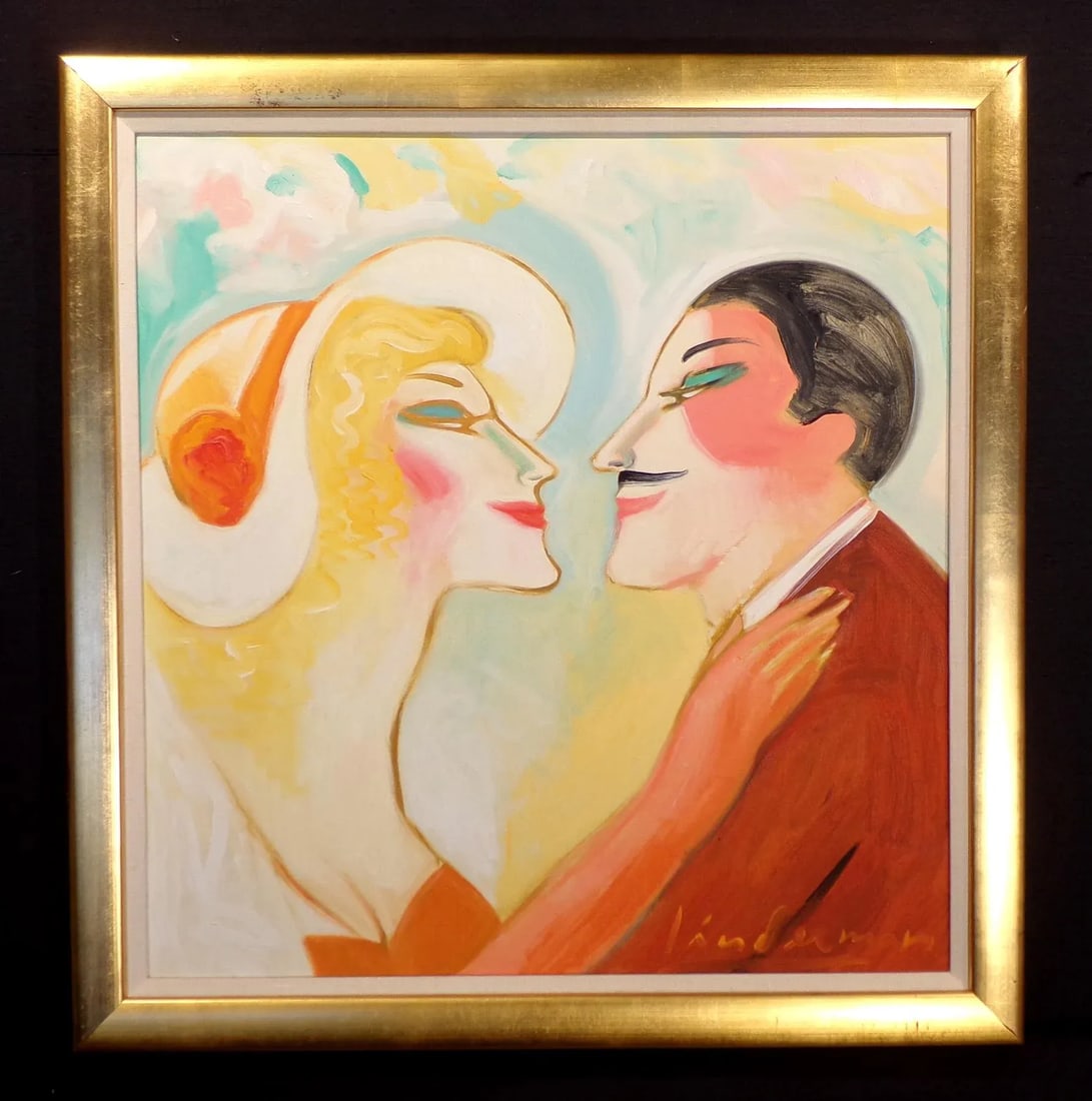 1980s Earl Linderman "Will You Be Mine?" Original Oil Painting on Canvas, Framed - 7