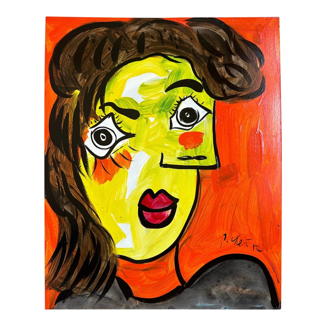 1972 Original Peter Keil Painting: Peter Keil is a German artist that focuses primarily on abstract expressionism. Keil painted with some of the greats including Joan MirÃ³, Pablo Picasso and Andy Warhol, to name a few. This