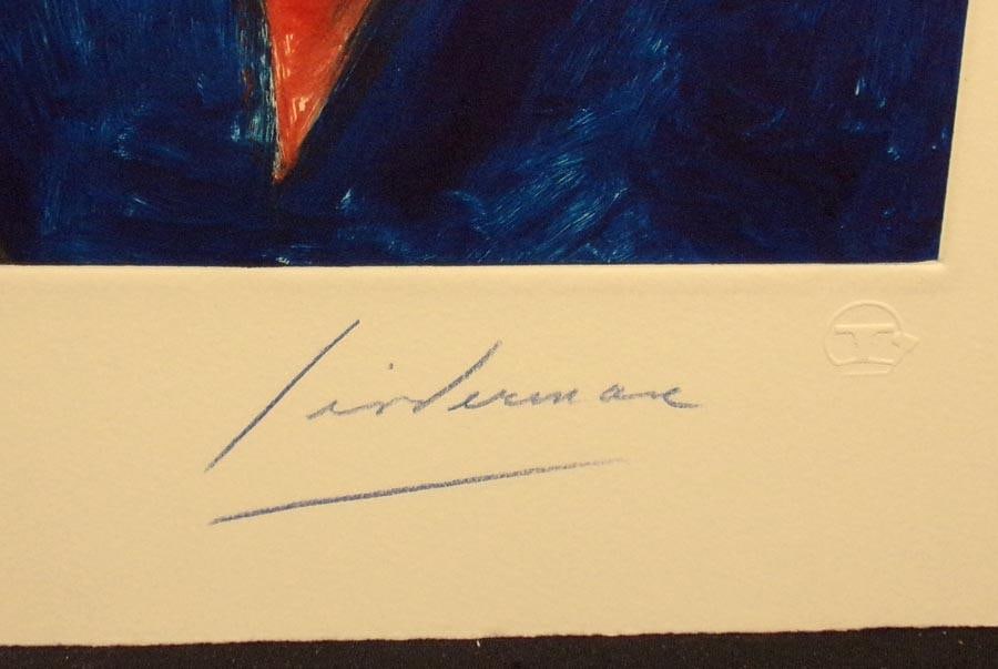 1980s Earl Linderman "Midnight Rendezvous" Hand Signed Original Artwork - 4