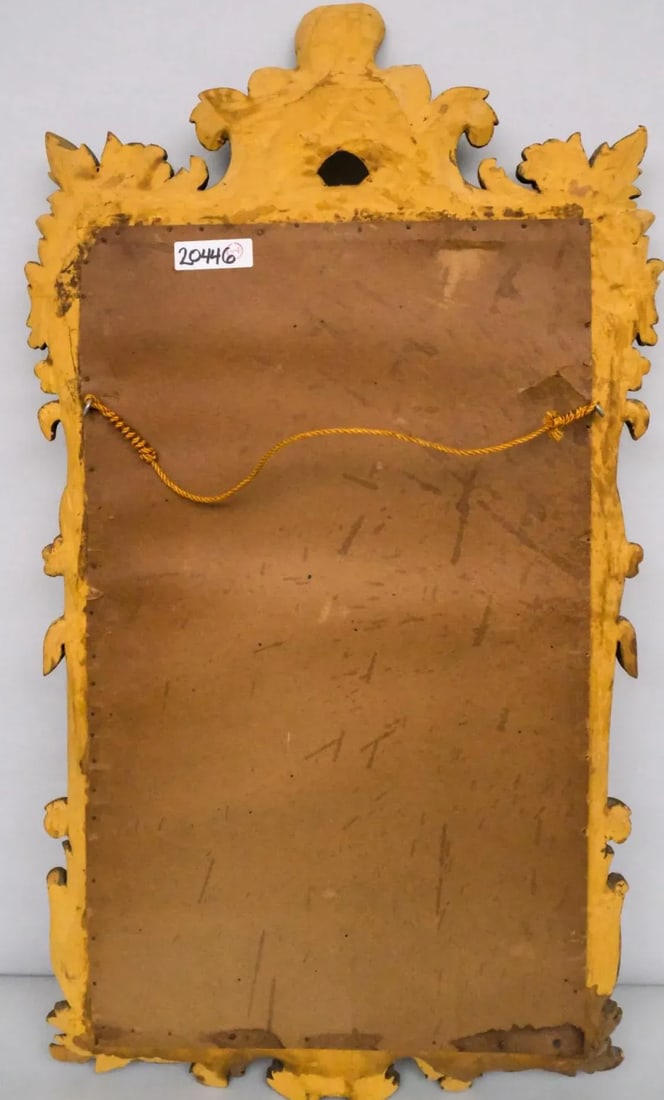 1950s Baroque Carved Gilt Wood Mirror French Gold - 5