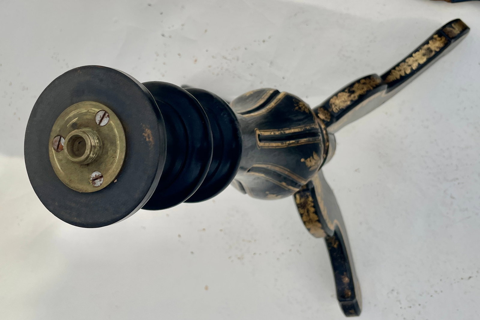 English Hand Painted Tilt-Top Table With Dogs - 10