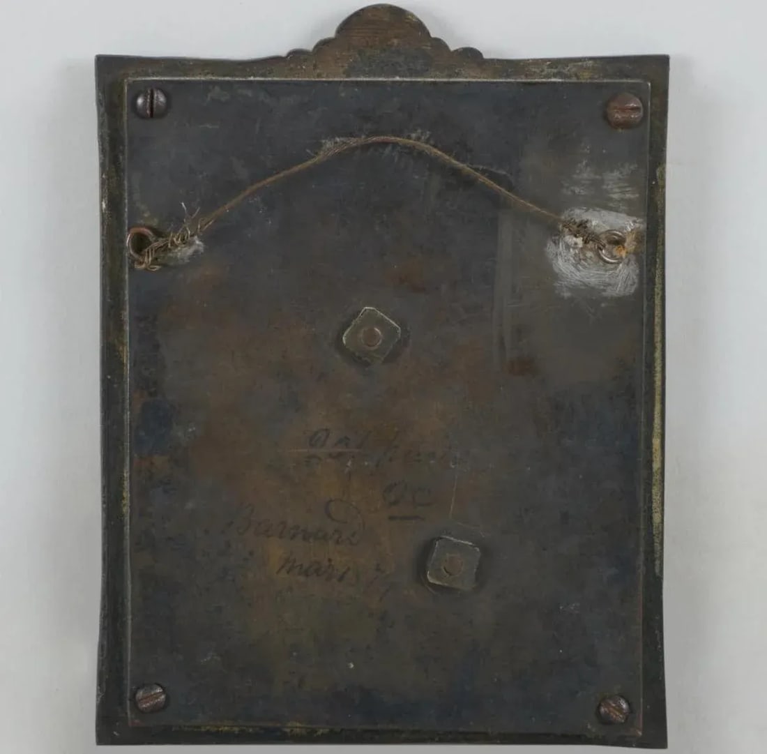 Pair of Gilt Bronze Allegorical Images of Africa and and Asia French. Framed Plaques, Late 18th Cent - 5