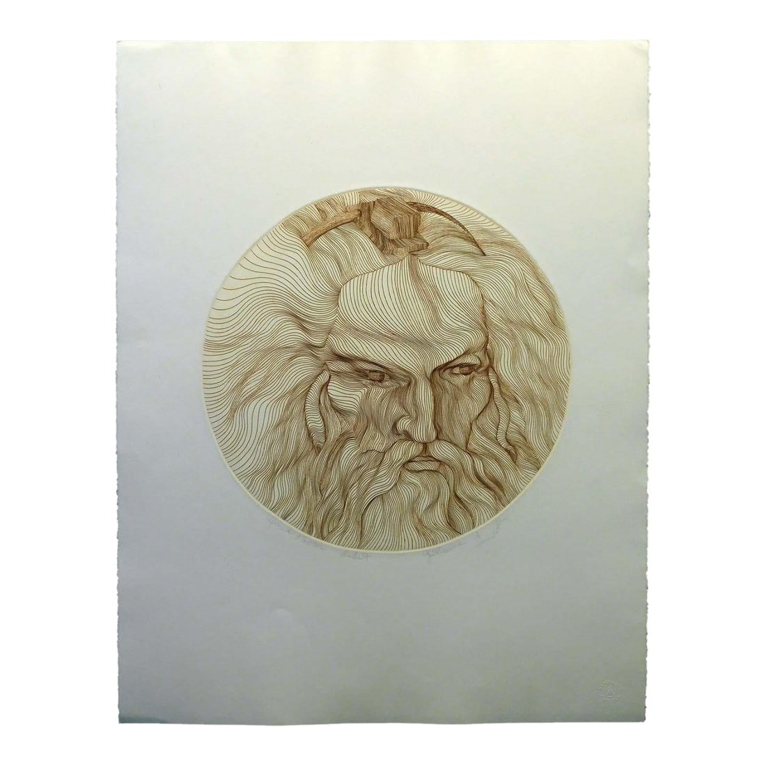 Guillaume Azoulay "Shahrit" Hand Signed Fine Art Etching 1982: Shahrit Original Limited Edition Etching by Guillaume Azoulay Hand signed by the artist Titled & Numbered by the artist Paper Size: 30" x 22" Edition Size: 300 Year: 1982 Condition: Mint Gallery