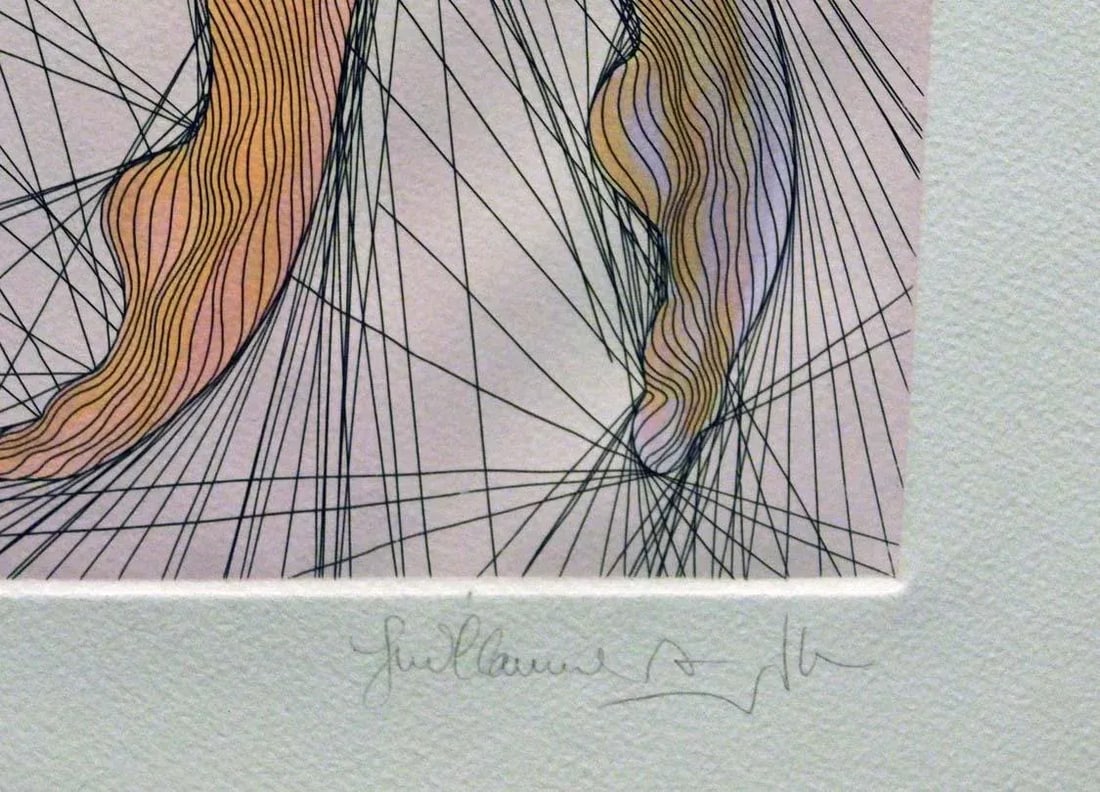 Guillaume Azoulay Primavera Signed Original Art Etching Paper - 3