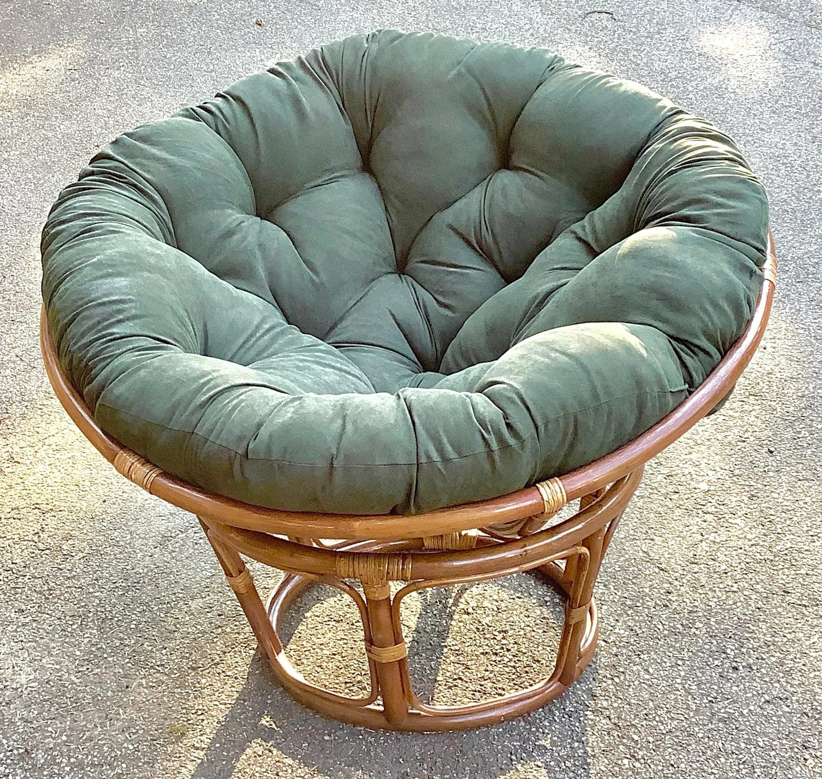 Mid Century Modern Papason Bamboo Butterfly Saucer Chair - 10