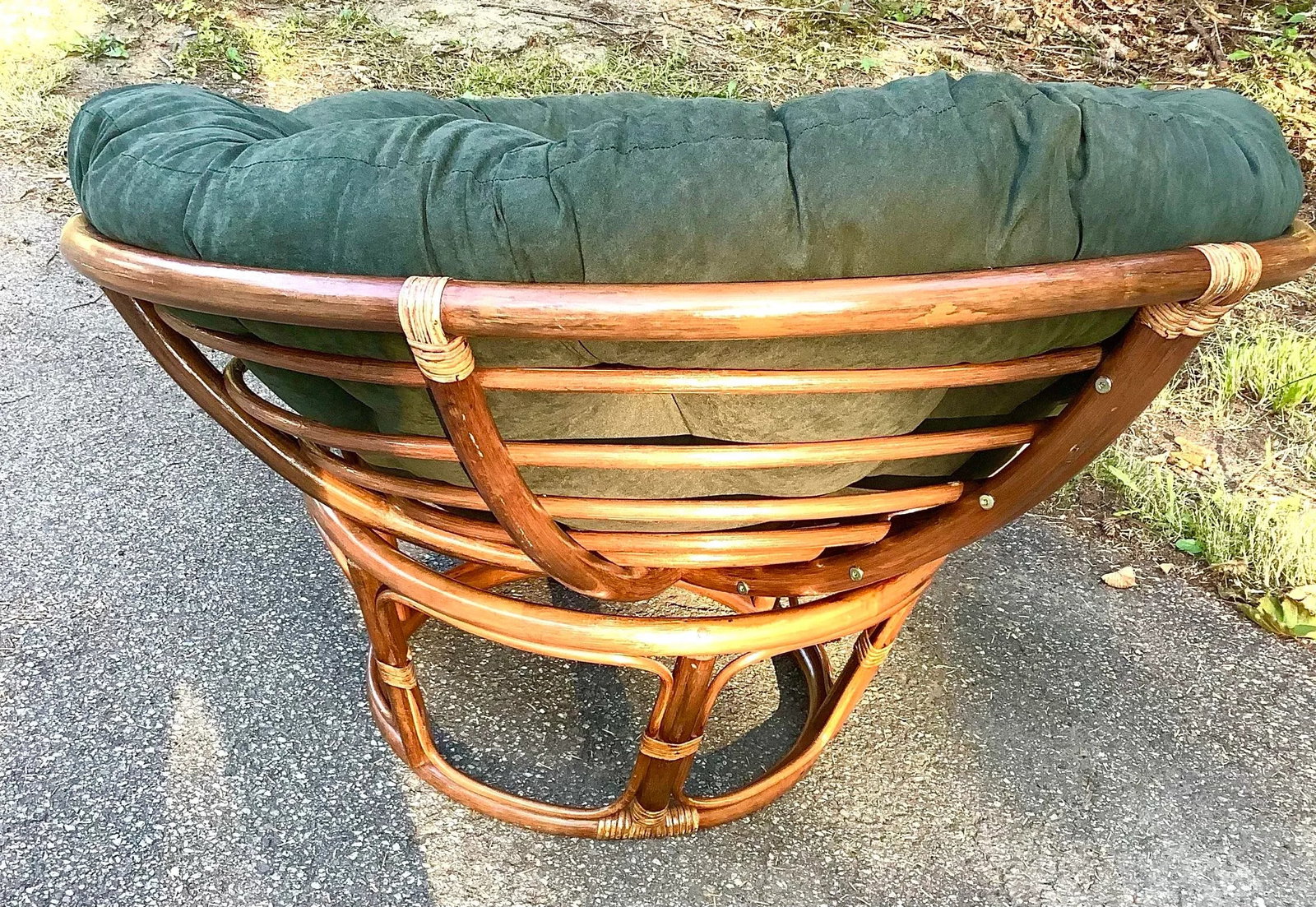 Mid Century Modern Papason Bamboo Butterfly Saucer Chair - 11