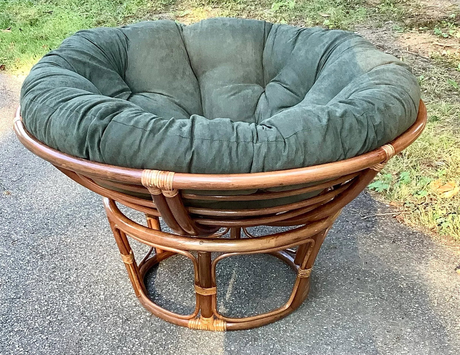 Mid Century Modern Papason Bamboo Butterfly Saucer Chair - 6