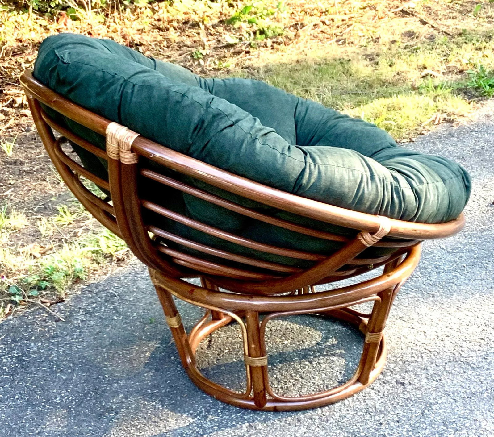 Mid Century Modern Papason Bamboo Butterfly Saucer Chair - 8