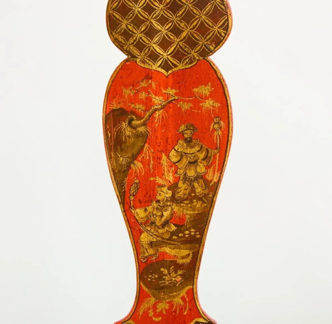 8 Gillowâ"Â™s of Lancaster Queen Anne Style Red Painted Chinoiserie Dining Chairs in - 4