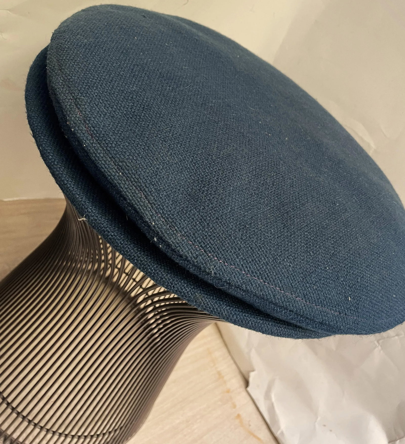 Mid 20th Century Warren Platner Knoll International Stool Original Blue Fabric Bronze Metal - 10