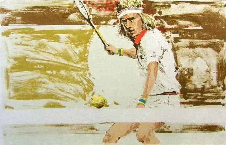 Aldo Luongo "Bjorn Borg" Art Hand Signed Lithograph on Japon Paper - 2