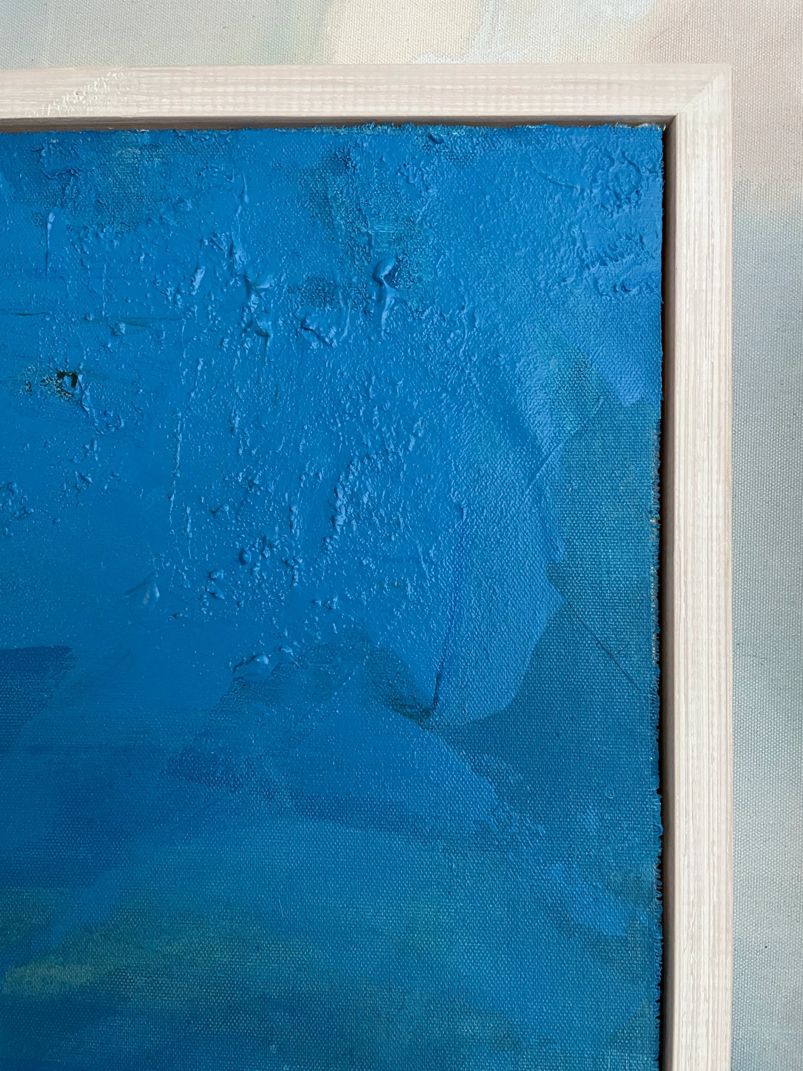 Far-Flung Blue and Black Textured Original Painting - 4