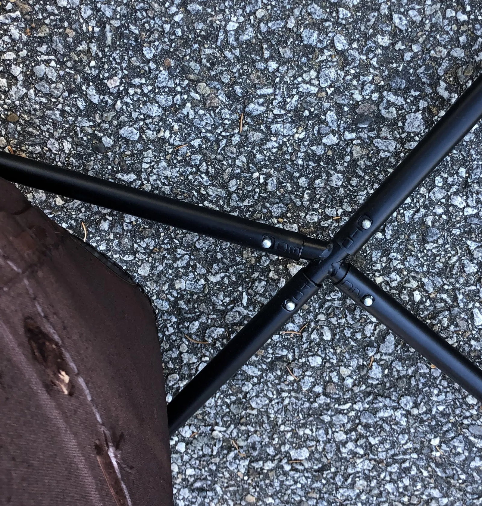 Vintage Brown Leather Butterfly Sling Chair - 10