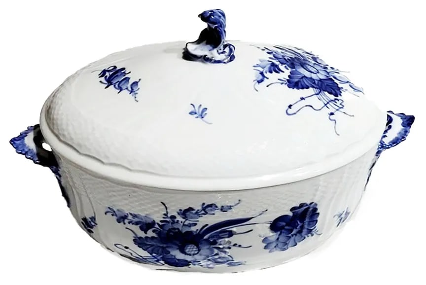 Royal Copenhagen Blue Flowers (Curved) Soup Tureen With Ladle - 3