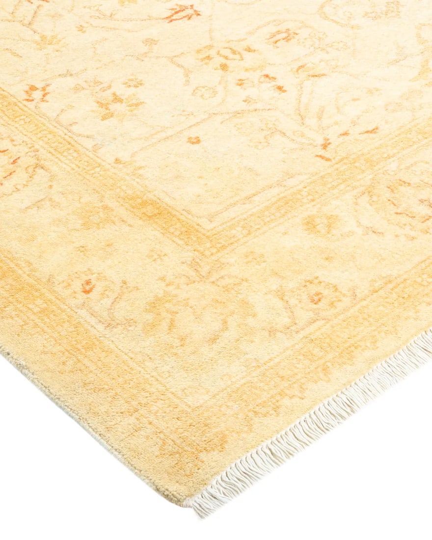 Mogul, One-of-a-Kind Hand-Knotted Area Rug - Ivory, 4' 1" x 6' 4" - 2