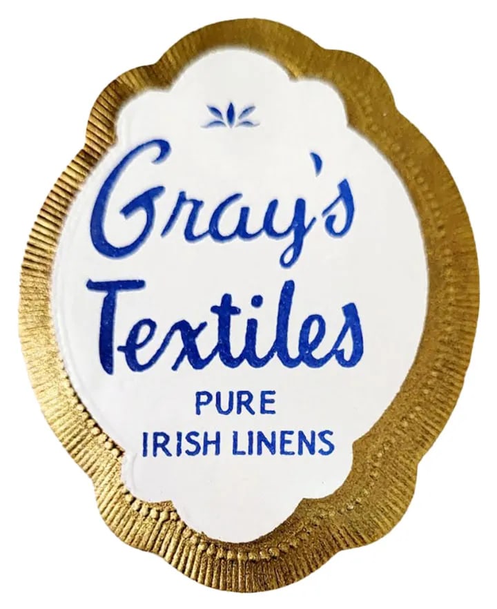 Vintage Gray"s Textiles Pure Irish Linens Tablecloth and 12 Napkins - 4