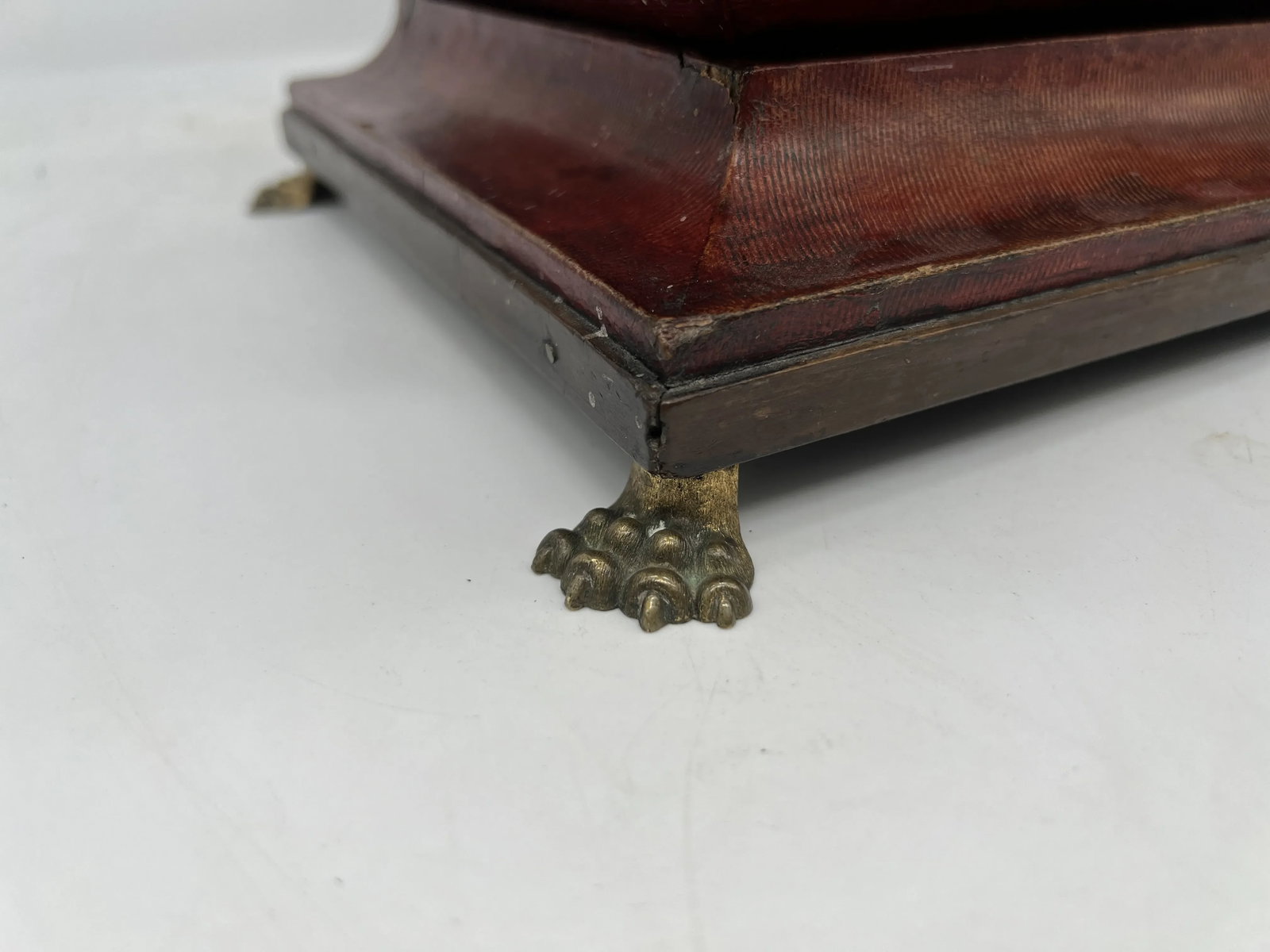 Fine Regency Egyptian Revival Leather & Snake Handled Ormolu Box C. 1815 - 5