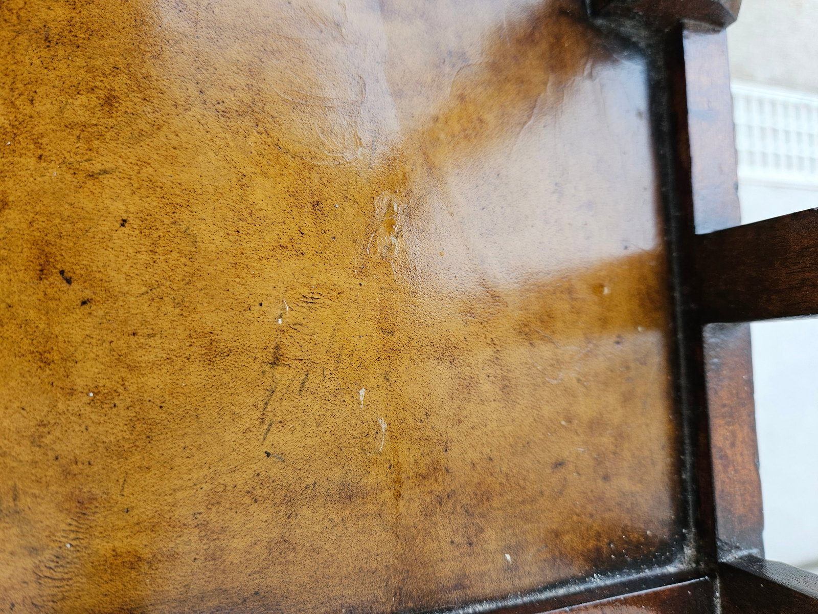 Walnut and Leather Canterbury or Magazine Book or Music Rack by Jonathan Charles - 9