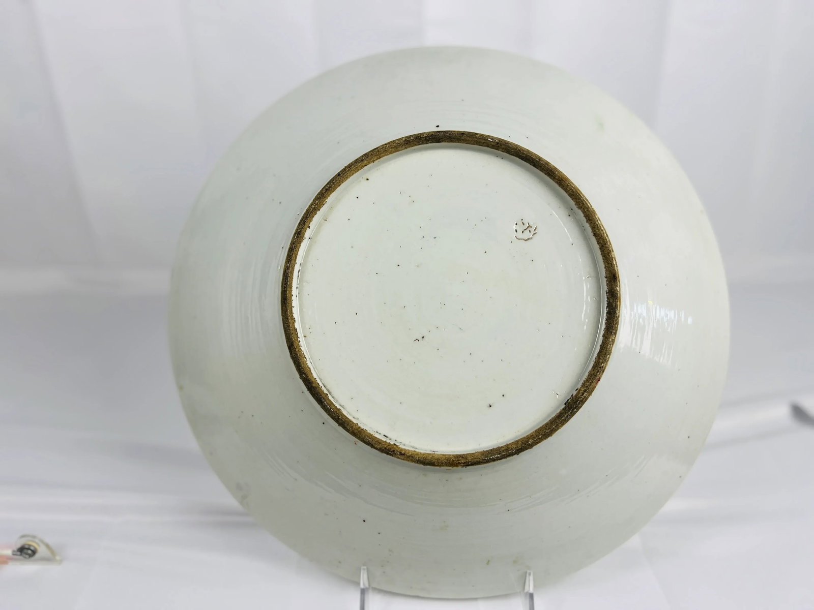 Large Antique Chinese Famille Rose Medallion Porcelain Platter 13.5" - 8