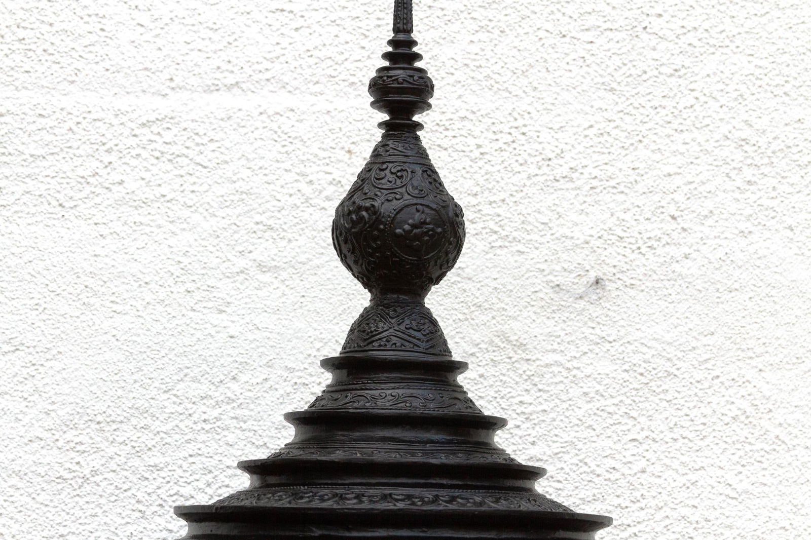 Carved Ebonized Burmese Ceremonial Vessel - 7