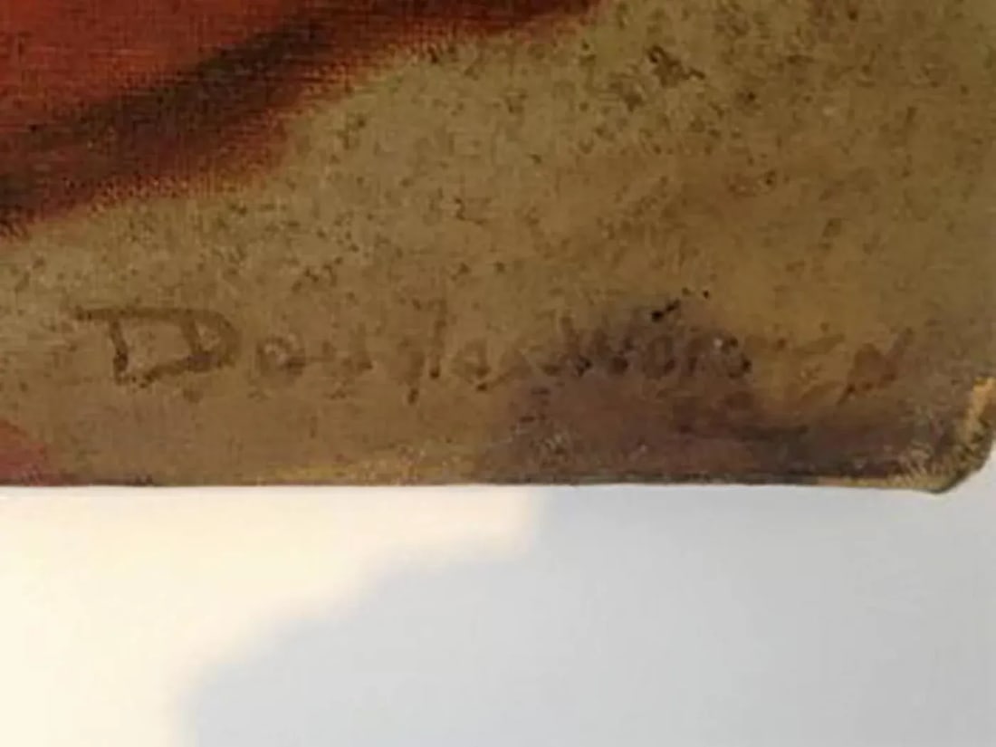 1920s Douglas Worsten muted Oil Painting of Fair Haired Man - 3